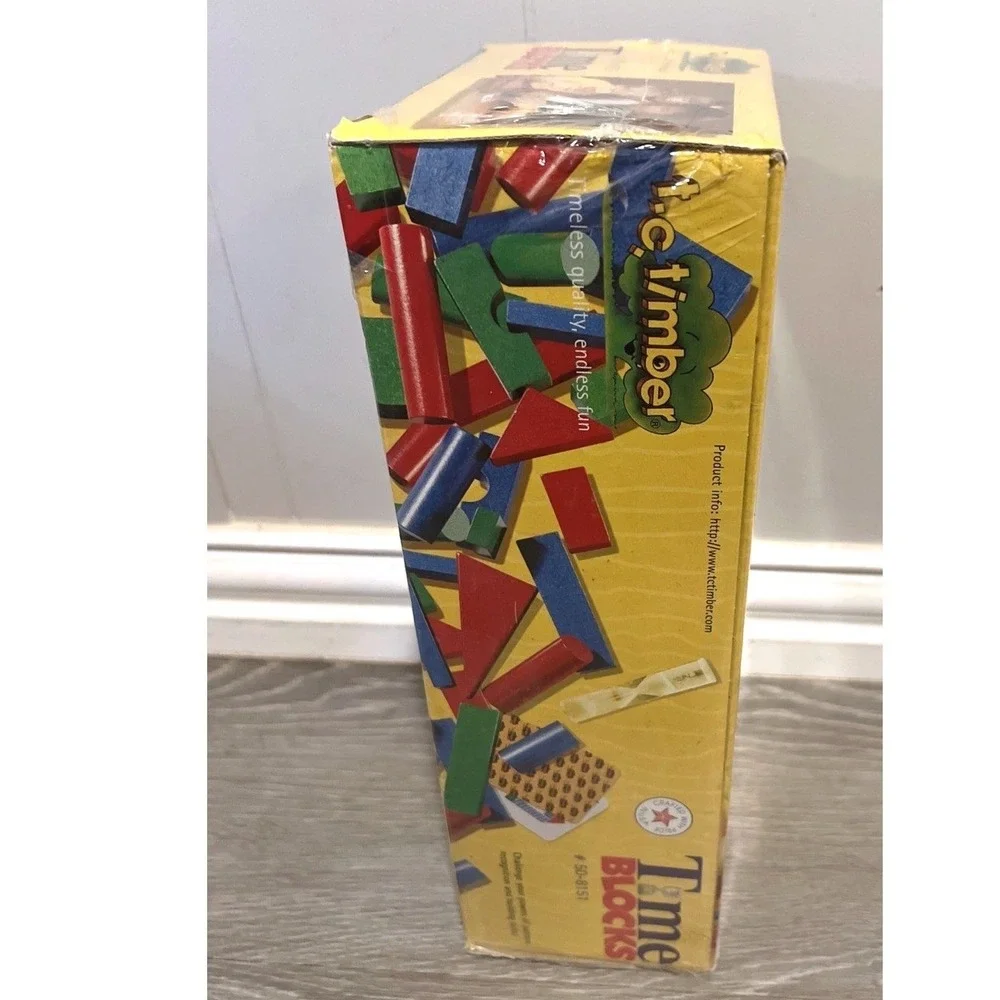 Vintage T.C. Timber Time Blocks Game 50-9151 New Sealed HABA Hardwood 1993 STEM